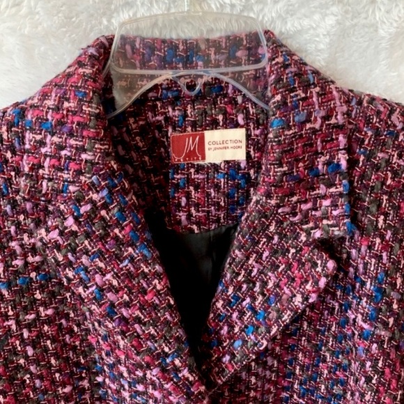 JM Collection Multicolor Boxy Tweed Jacket - Picture 3 of 6